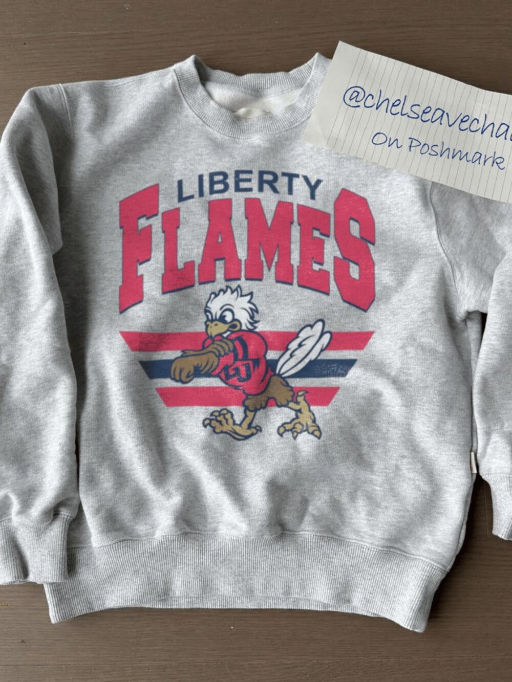 Vintage Liberty Flames Football Sweatshirt, Liberty University Men Women Shirt